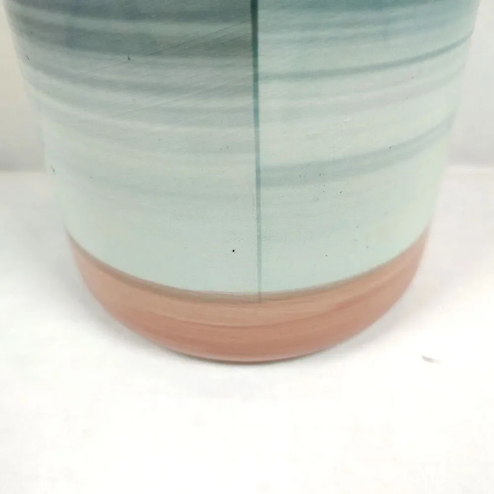 Artificial Succulent Potted Houseplant Cobat Blue White Pink Ceramic Pebbles New